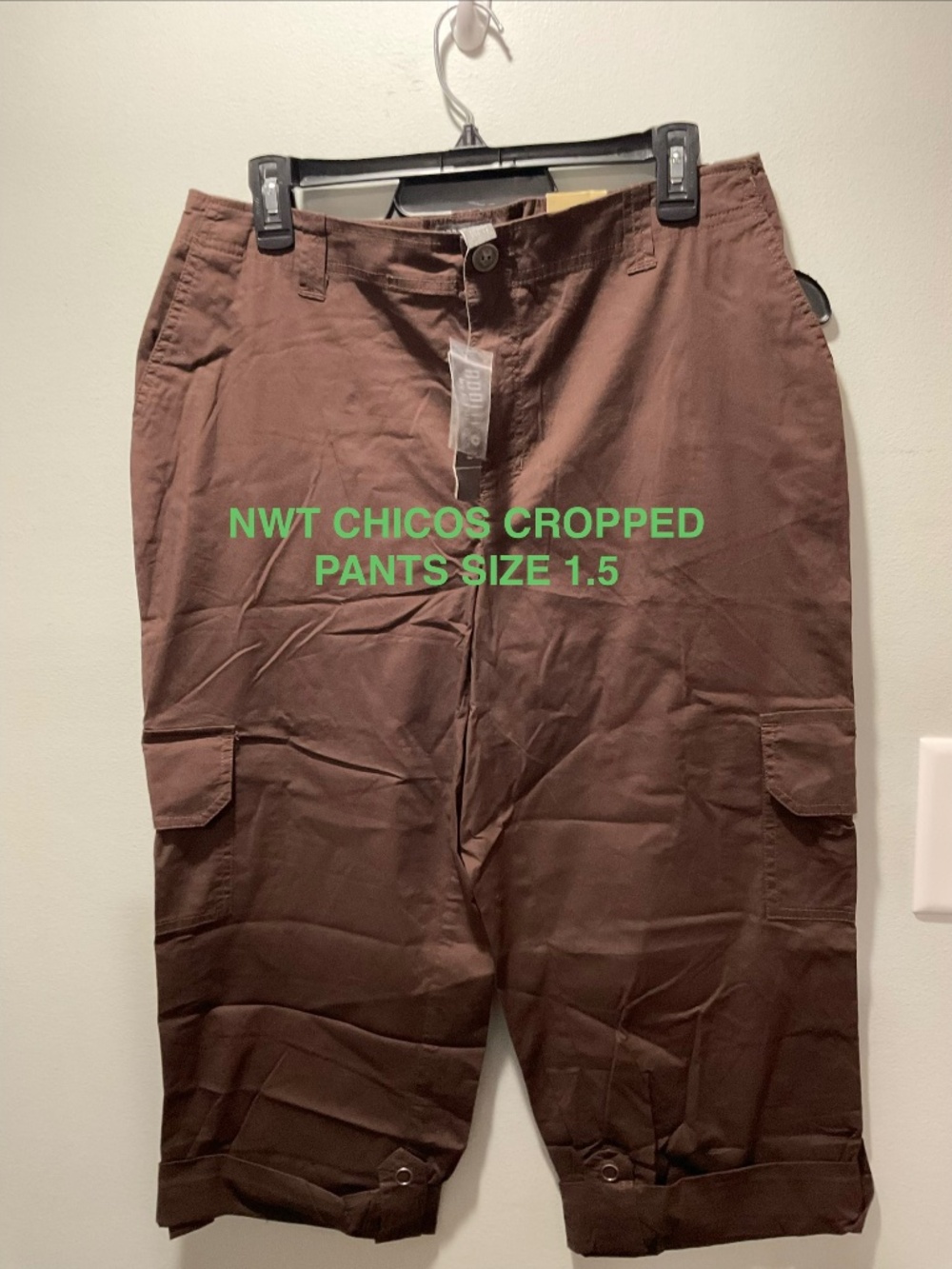 CHICOS AUDITIONS CROPPED PANTS, NWT SIZE 1.5
